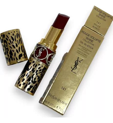 ysl rouge volupte shine 141 rouge in wild|YSL rouge volupté shine lipstick.